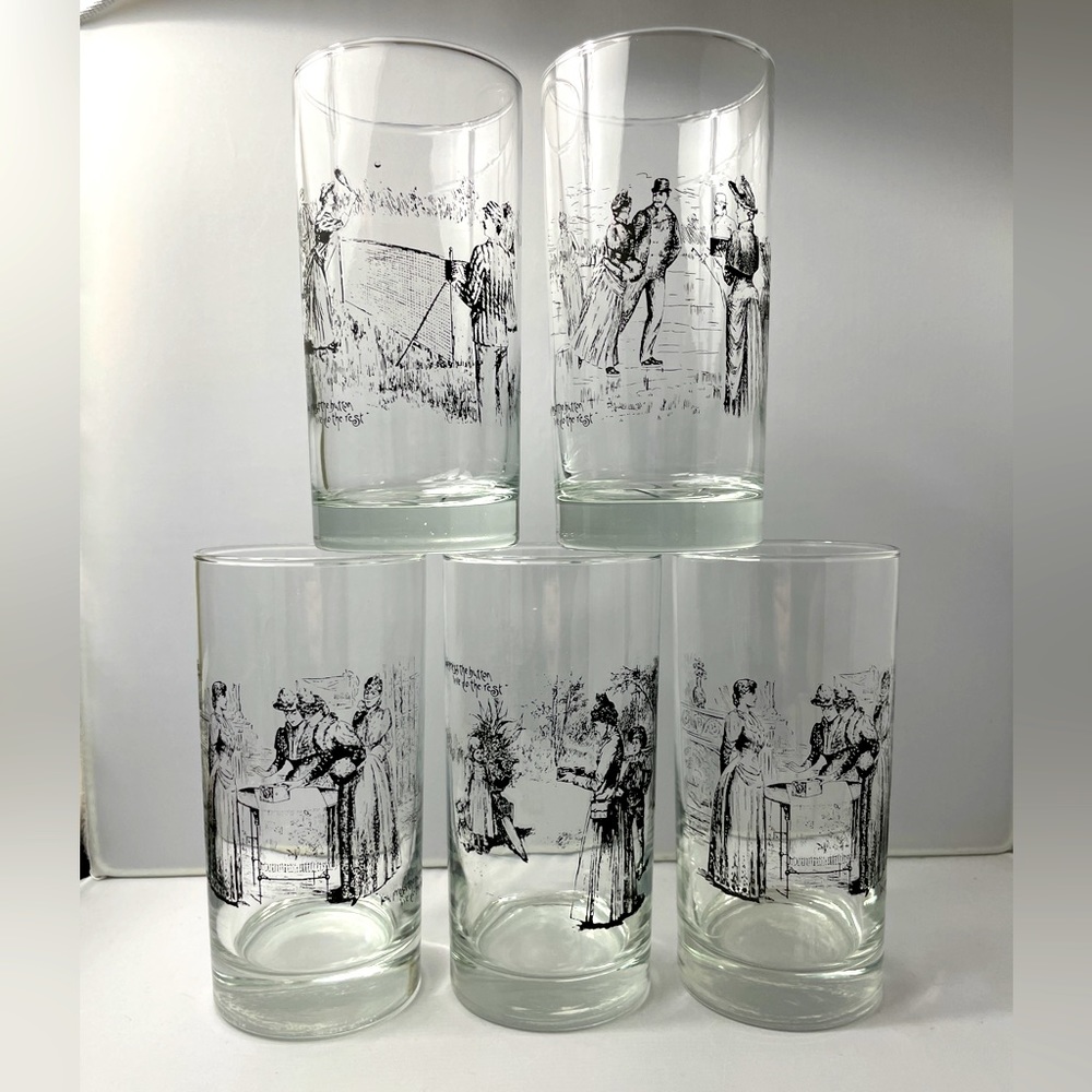 Vintage Libbey Kodak Glasses Set of 5 Water Glass Tumblers 100th Anniversary